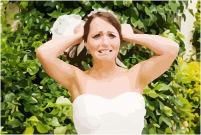 Stressed out bride